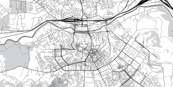 Urban vector city map of Smolensk, Russia — Stock Vector