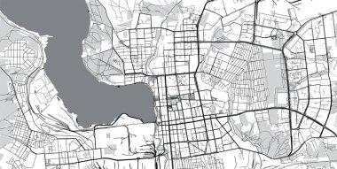 Izhevsk kentsel vektör şehir haritası, Rusya