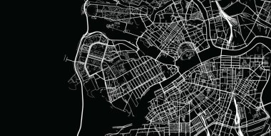 St Petersburg kentsel vektör şehir haritası, Rusya