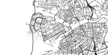 St Petersburg kentsel vektör şehir haritası, Rusya