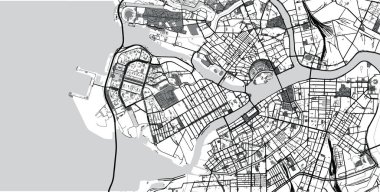 St Petersburg kentsel vektör şehir haritası, Rusya