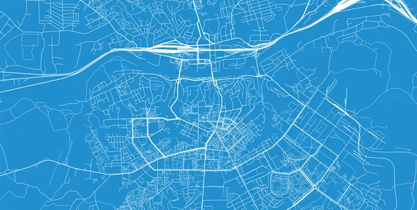 Mapa da cidade de vetor urbano de Smolensk, Rússia — Vetor de Stock