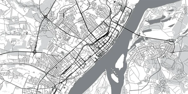 Vetor urbano mapa da cidade de Volgograd, Rússia — Vetor de Stock