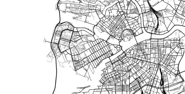 Mappa città vettoriale urbana di San Pietroburgo, Russia — Vettoriale Stock