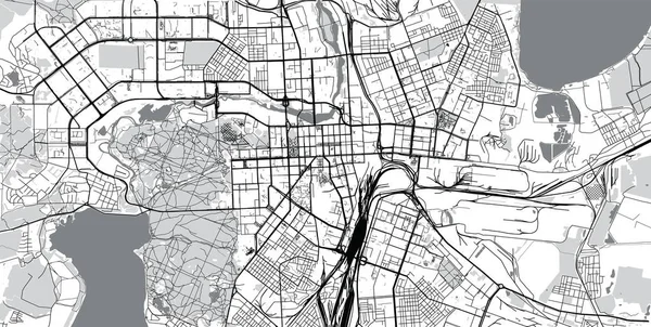 Urban Vector Mapa miasta Czelabińsk, Rosja — Wektor stockowy