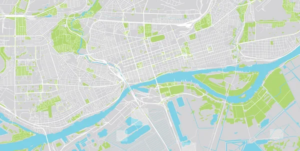 Vetor urbano mapa da cidade de Rostov-on-Don, Rússia — Vetor de Stock