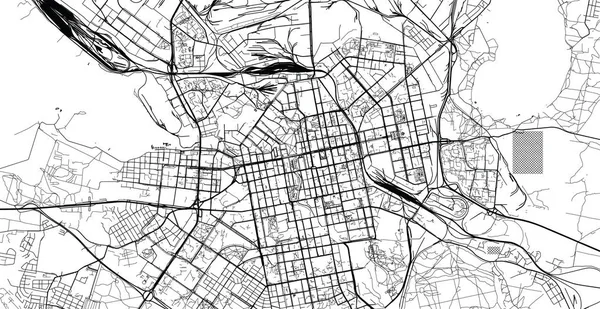 Miejski wektor Mapa miasta Jekaterynburg, Rosja — Wektor stockowy