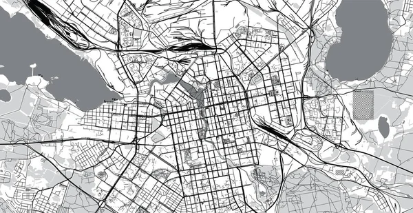 エカテリンブルクの都市ベクター都市地図, ロシア — ストックベクタ
