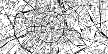 Moskova, Rusya şehir vektör şehir haritası