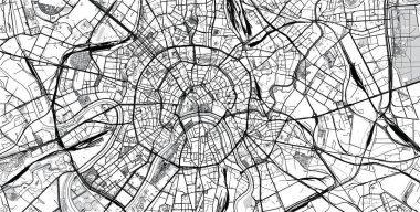 Moskova, Rusya şehir vektör şehir haritası