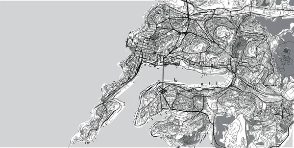 Mapa urbano de Vladivostok, Rusia — Archivo Imágenes Vectoriales