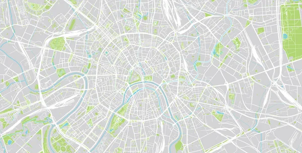 Міська Векторна карта міста Москва, Росія — стоковий вектор