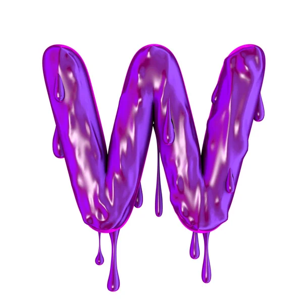 Фіолетовий кидковий слиз Хеллоуїн великої літери W — стокове фото