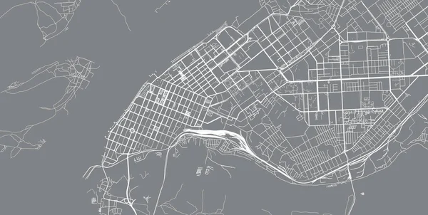 Mapa da cidade de vetores urbanos de Samara, Rússia — Vetor de Stock