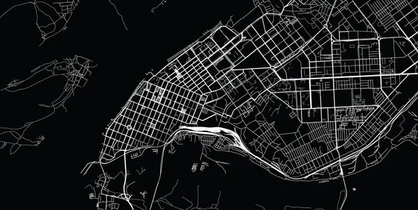 Samara kentsel vektör şehir haritası, Rusya — Stok Vektör