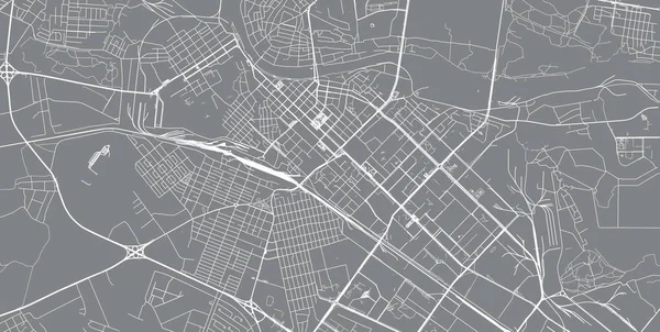 Urban vector city map of Tyumen, Russia — Stock Vector