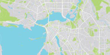 Kazen kentsel vektör şehir haritası, Rusya