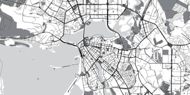 Kazen kentsel vektör şehir haritası, Rusya