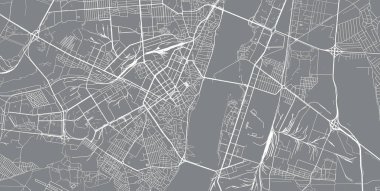 Voronej kentsel vektör şehir haritası, Rusya