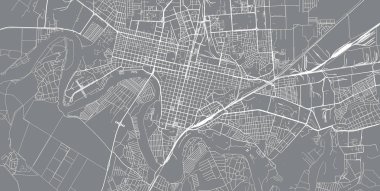 Krasnodar kentsel vektör şehir haritası, Rusya