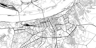 Perm kentsel vektör şehir haritası, Rusya