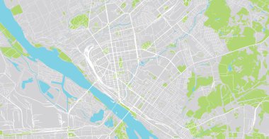 Novosibirsk kentsel vektör şehir haritası, Rusya