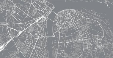 Nizhny Novgorod, Rusya şehir vektörşehir haritası