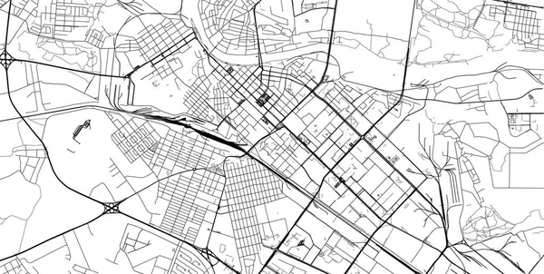 Urban vector city map of Tyumen, Russia — Stock Vector