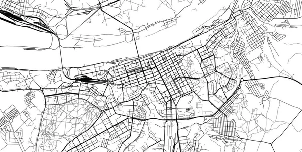 Міська Векторна карта міста Пермі, Росія — стоковий вектор
