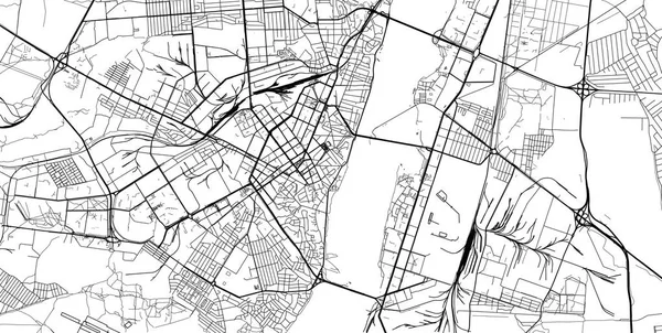 俄罗斯沃罗涅日城市矢量城市地图 — 图库矢量图片