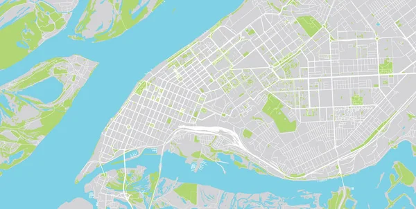 Mapa da cidade de vetores urbanos de Samara, Rússia — Vetor de Stock