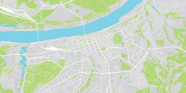 Perm kentsel vektör şehir haritası, Rusya — Stok Vektör