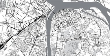 Nizhny Novgorod, Rusya şehir vektörşehir haritası