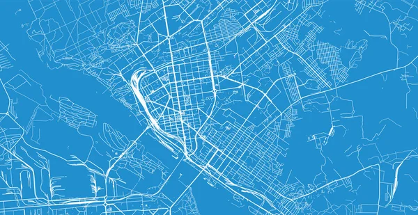 Vetor urbano mapa da cidade de novosibirsk, Rússia — Vetor de Stock