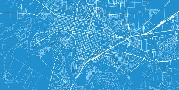 Mapa urbano de krasnodar, Rusia — Vector de stock