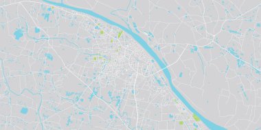 Mymensingh, Bangladeş kentsel vektör şehir haritası