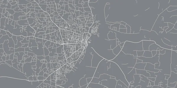 Vetor urbano mapa da cidade de barisal, Bangladesh — Vetor de Stock