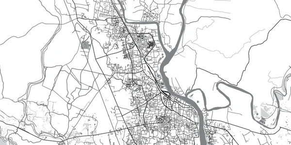 Αστικός Χάρτης της πόλης Χωλένη, Μπαγκλαντές — Διανυσματικό Αρχείο