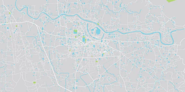 Comilla kentsel vektör şehir haritası, Bangladeş — Stok Vektör
