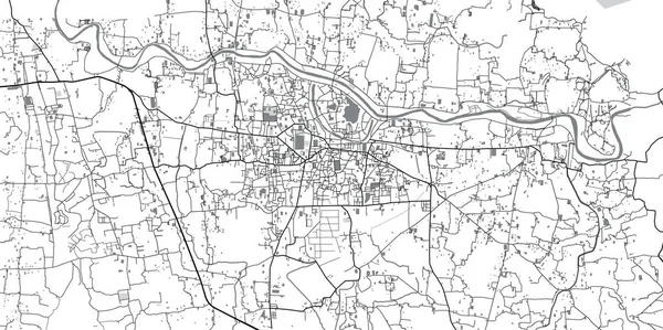 Vetor urbano mapa da cidade de comilla, Bangladesh — Vetor de Stock