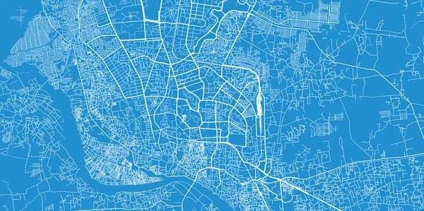 Stadtplan von Dhaka, Bangladesh — Stockvektor