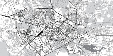 Bialystok, Polonya kentsel vektör şehir haritası