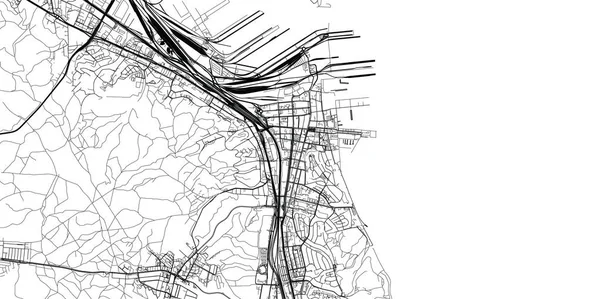 Vecteur urbain carte de ville de Gdynia, Pologne — Image vectorielle