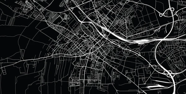 グリヴィツェの都市ベクター都市地図, ポーランド — ストックベクタ