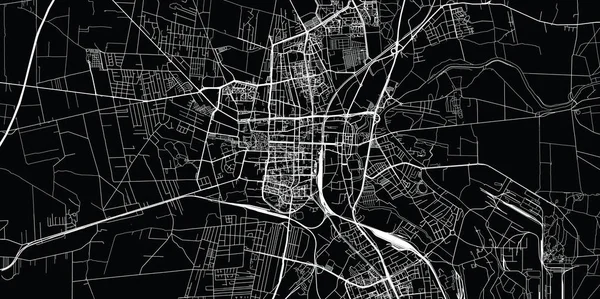 波兰切斯托霍瓦城市矢量城市地图 — 图库矢量图片