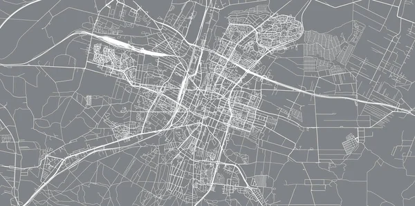 Stedelijke vector stad kaart van Kielce, Polen — Stockvector