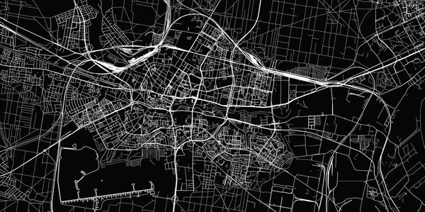 Vetor urbano mapa da cidade de Bydgoszcz, Polônia — Vetor de Stock