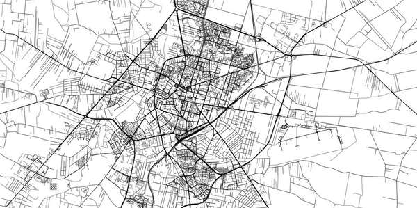 Mapa da cidade de vetor urbano de Radom, Polônia —  Vetores de Stock