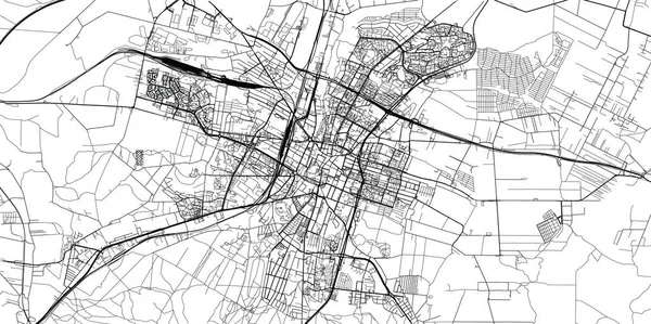 Mapa da cidade de vetor urbano de Kielce, Polônia — Vetor de Stock
