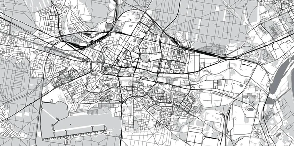 Miejski wektor Mapa miasta Bydgoszcz, Polska — Wektor stockowy